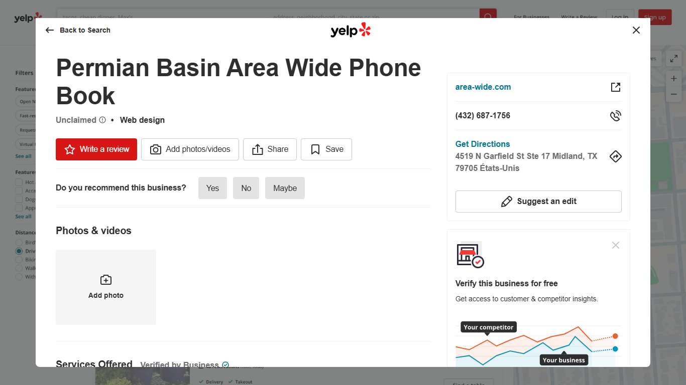 PERMIAN BASIN AREA WIDE PHONE BOOK - Updated January 2026 - 4519 N Garfield St, Midland, Texas, États-Unis - Web design - Numéro de téléphone - Yelp